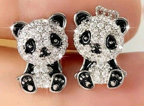 Orecchini panda diamanti - panda,