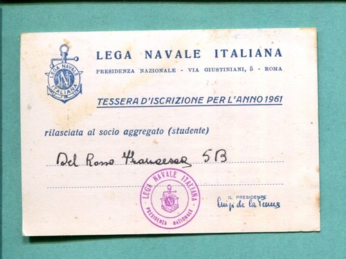 Tessera lega navale italiana - navale,