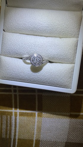 Anello oro bianco con - ,