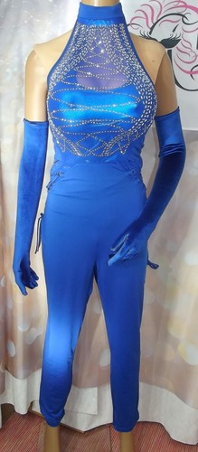 Strass catsuit royal - catsuit,, royal,