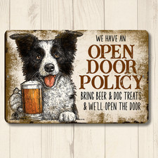 Border collie open door policy - open,