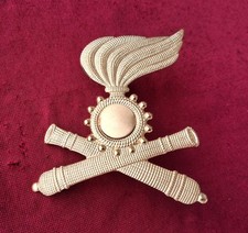 Fregio vintage da berretto visiera Ufficiale Artiglieria Pesante E.I. mai usato