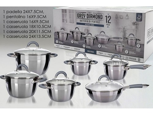 Batteria pentole acciaio - batteria,