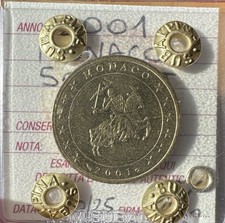 MONETA MONACO 50 CENT EURO 2001 sigillata SPL/FDC SUBALPINA