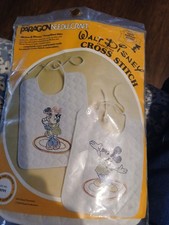 BAVAGLINI VINTAGE PARAGON WALT DISNEY MICKEY&MINNIE timbrati punto croce #0791 SIGILLATI
