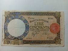Banconote 50 Lire Lupetta