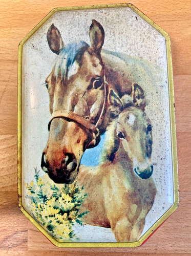 Blue bird toffee tin - toffee,