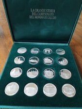 16 Medaglie in argento 925 "La grande storia del campionato del mondo di calcio"