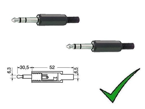 2pz spina jack 3mm - jack, 6,3mm