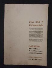 FIAT 900 T Commerciale Carryall operation maintenance manual ENG