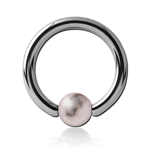 Anello titanio con sfera - anello,