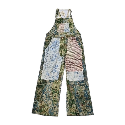 Salopette patchwork floreale