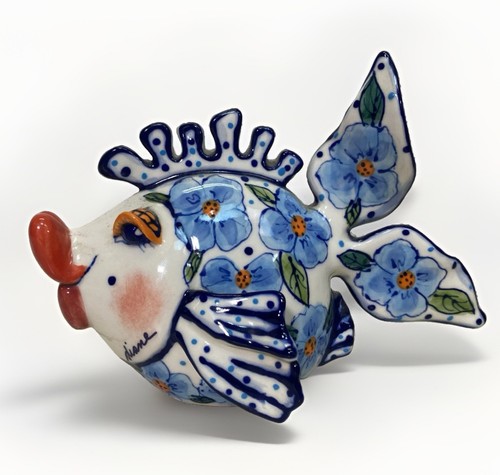 Statuina pesce bacio - , floreale