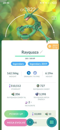 Rayquaza 2019 livello 40 - (,