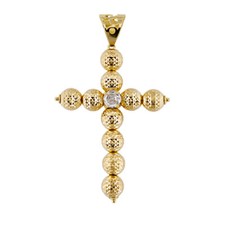 Pendente Croce Sfere 6 mm In