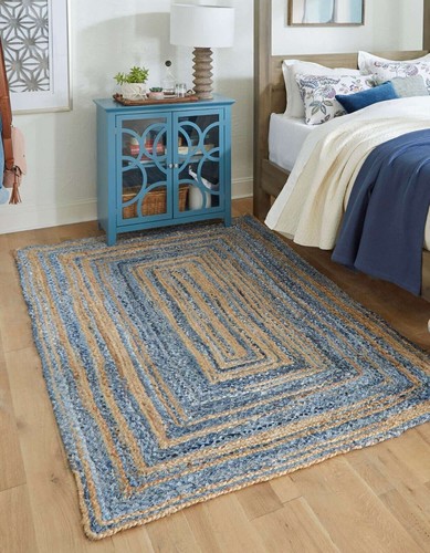 Tappeto denim iuta naturale - denim,