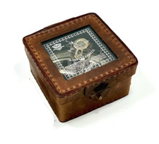 Sestante per strumenti astrolabici nautici marini antichi in ottone da 5"...