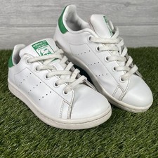 Adidas Stan Smith scarpe da ginnastica bambini bambini taglia UK 12,5 bianco verde 011001 BA8375