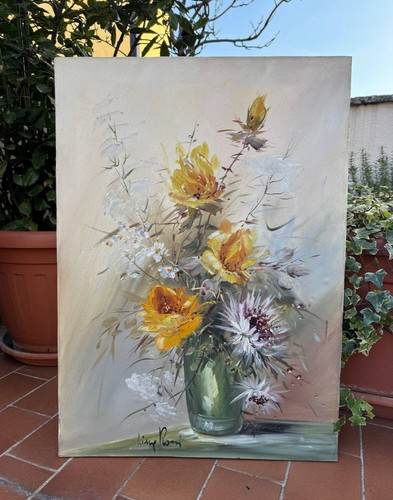 Dipinto olio tela lina - su,