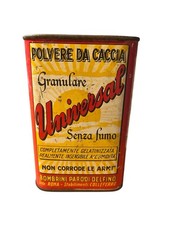 Scatola Polvere Da Caccia Universal Granulare Brombrini Parodi Delfino Vintage