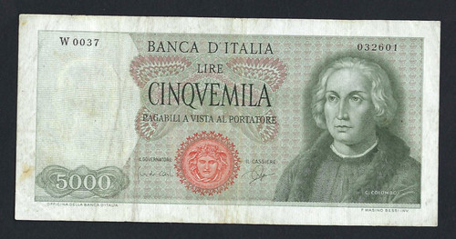 Repubblica italiana 5000 - italiana, lire