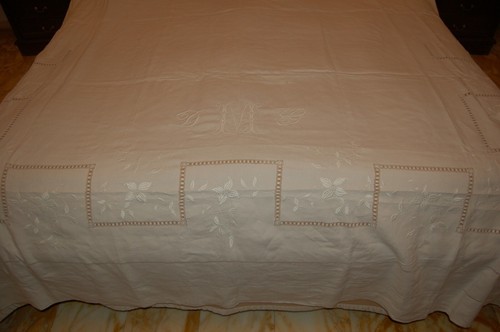 Copriletto bianco ricamo a - bianco,,