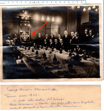 foto 1932 TORINO - pranzo UNIONE MONARCHICA Italiana - Labaro - Savoia