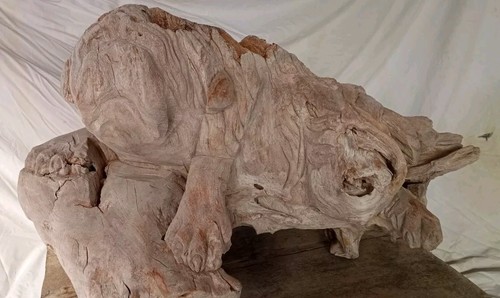 Scultura animale cane bulldog - cane,
