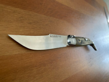 Coltello tascabile inox 4,5" spagnolo Navaja Teja Albacete bilancia originale corno di toro