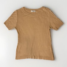 Giorgio Armani le Collezioni Top Donna Basic Beige Taglia Large Made In Italy