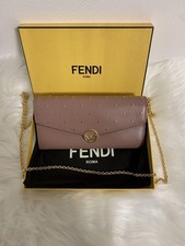 Borsa a tracolla FENDI portafoglio F logo catena autentica