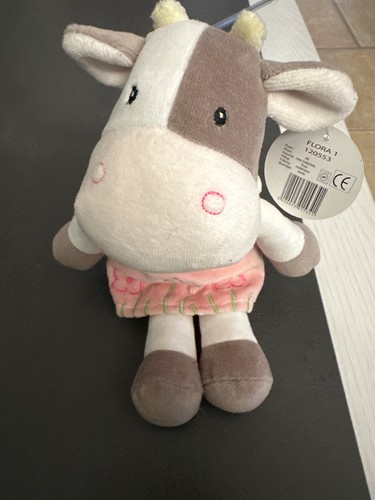 Peluche doudou vache - 26, cm