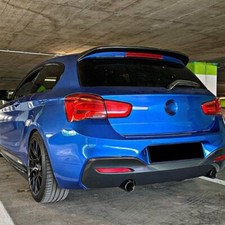 PER BMW SERIE 1 F20 F21 2011-2018 SPOILER POSTERIORE NERO LUCIDO