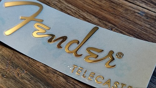 Sticker fender telecaster - sticker, gold