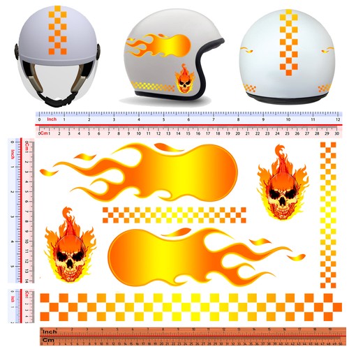Fiamme striscia quadri teschio
