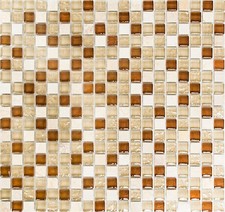 Mosaico IN Vetro Mosaico Pietra Naturale Beige Braun Bagno Sauna Wc Cucina - 10