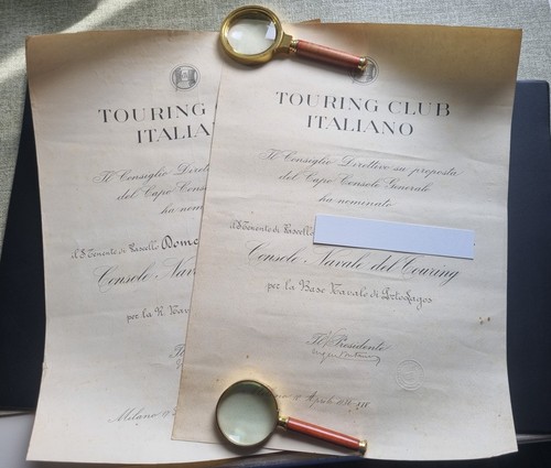 Diplomi tci 1936 - 1936, tenente