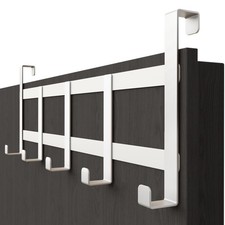 Appendiabiti da porta inox attaccapanni da porta bianco salvaspazio appendino da