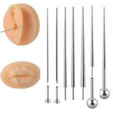 10pcs 14G 16G 18G 20G Piercing Conico Acciaio Inox Filetto Inserzione Pin 