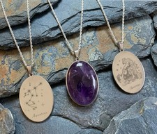Collana cabochon Ametista
