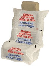 COPRISEDILE AUTO IN PLASTICA BIANCA RESISTENTE PROFESSIONALE CON SCRITTE (1 pz)