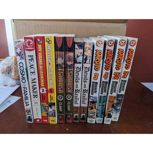 Assorted manga.