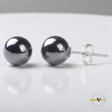 ORECCHINI DONNA IN ARGENTO 925 E EMATITE PIETRA DURA NATURALE