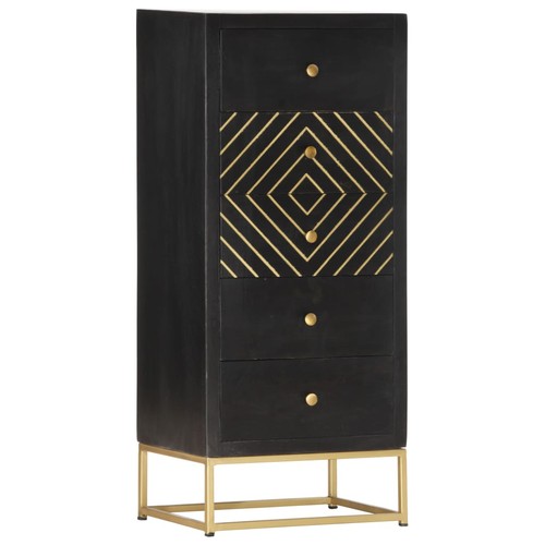 Cassettiera nero oro - nero, e