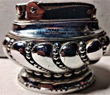 MODERNARIATO accendino da tavolo argentato vintage anni 50 RONSON modello Crown