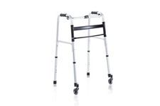 Deambulatore Girello per Anziani Pieghevole in Alluminio anodizzato 2 puntali e