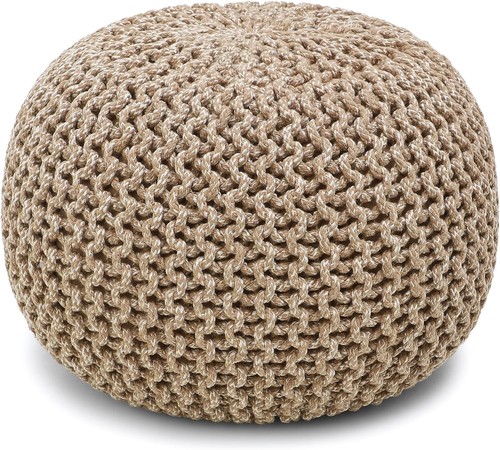 Redearth round pouf - ottoman,