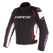 Giacca Moto Tessuto Dainese RACING 3 D-DRY® JACKET Nero Bianco Rosso