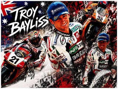 Troy bayliss hand signed - bayliss,