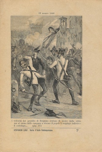 Stampa antica bergamo scontri - stampa,